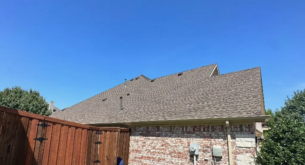 Completed roof replacement project in Addison
